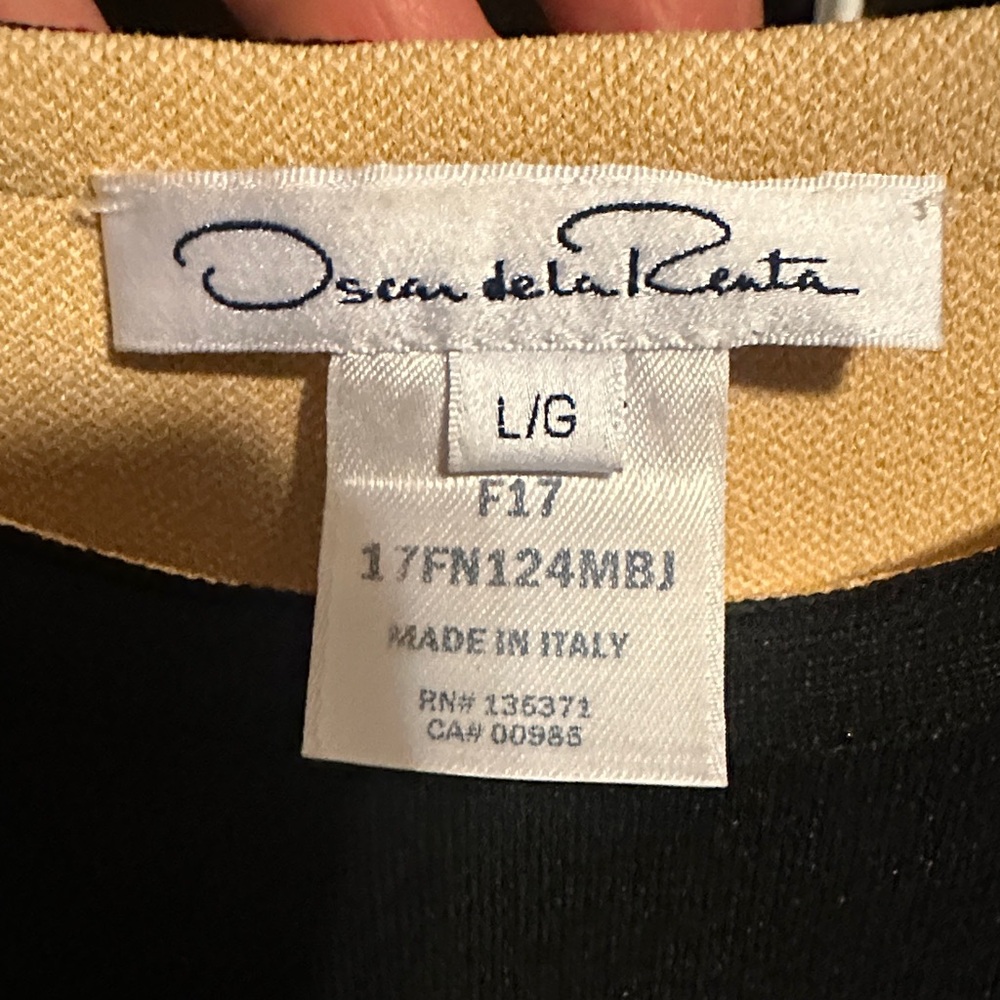 Oscar de la Renta Black and Gold Top L - Picture 5 of 5